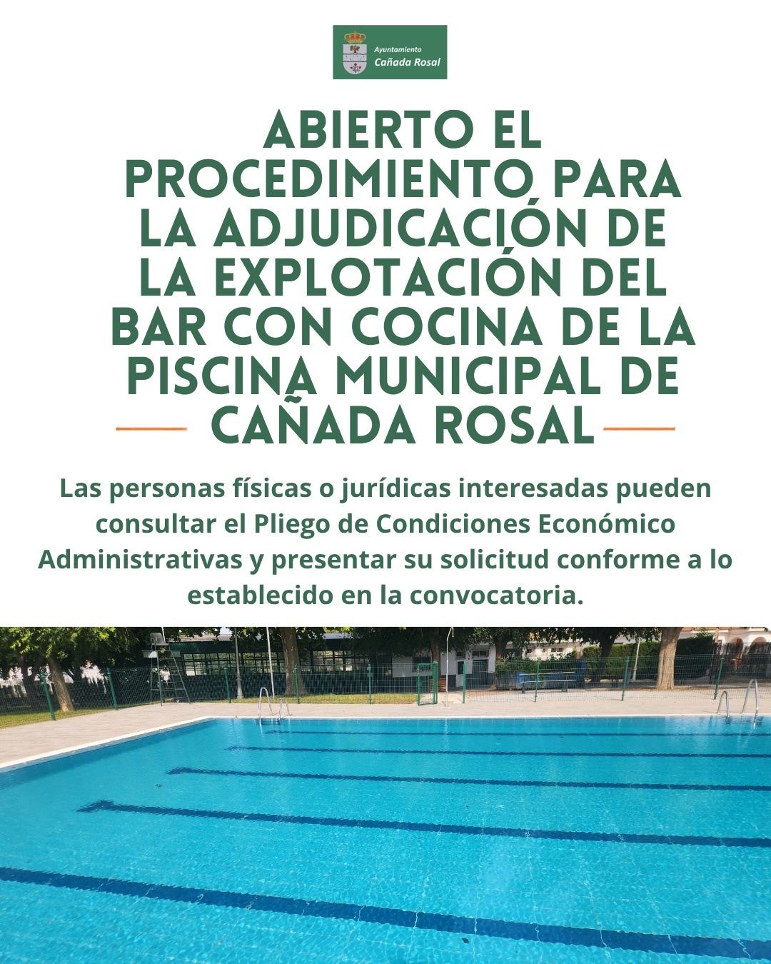 CARTEL ADJUDICACIÓN BAR LA PISCINA
