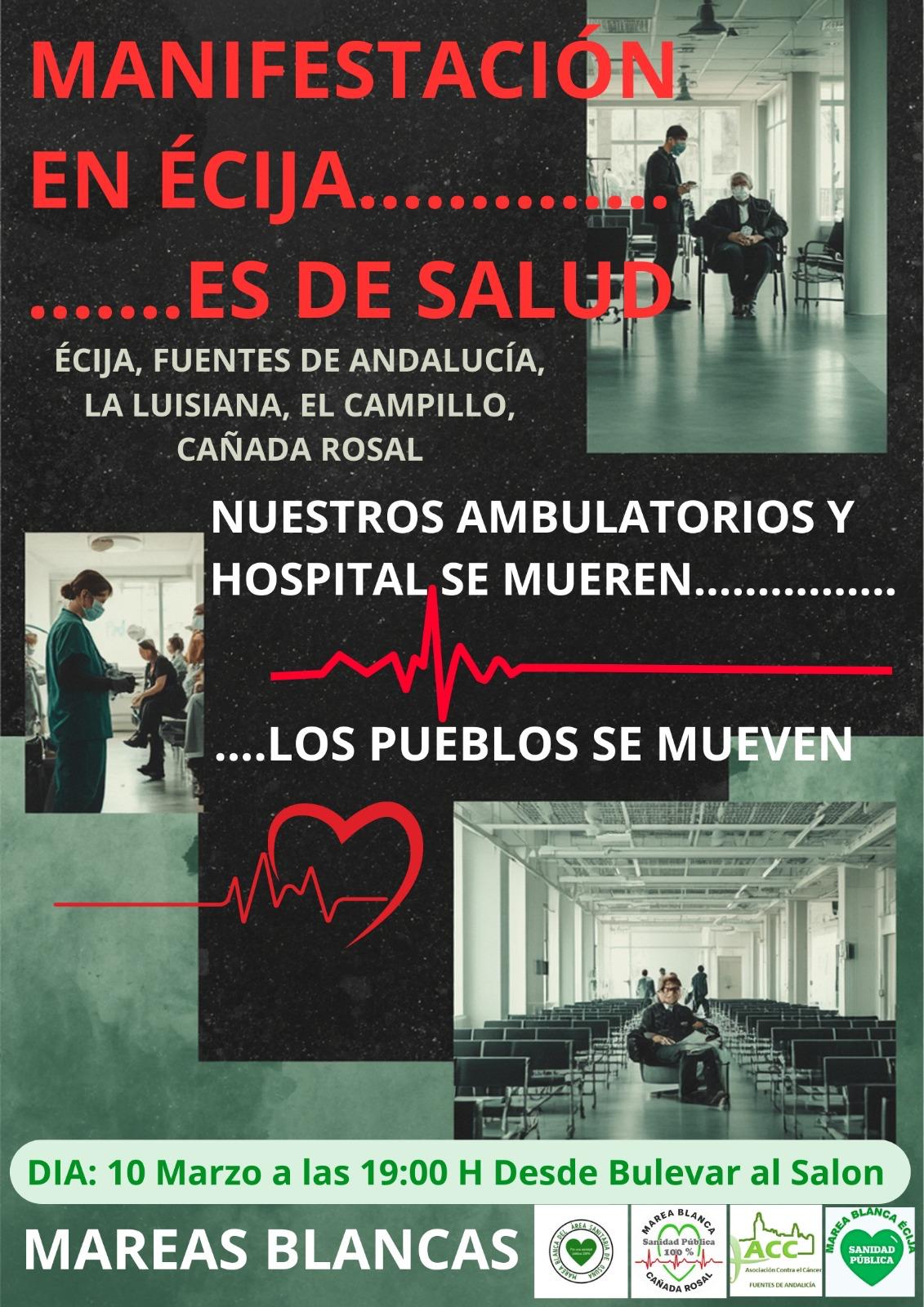 CARTEL MAREA BLANCA EN ÉCIJA