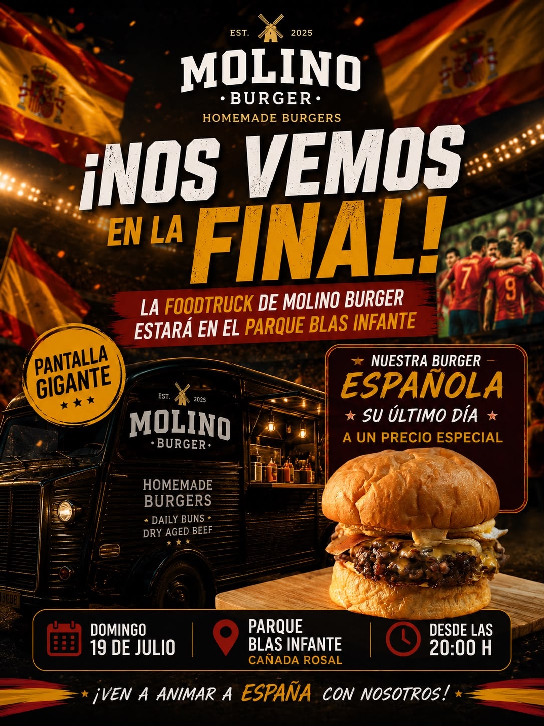 cartel pantalla burger