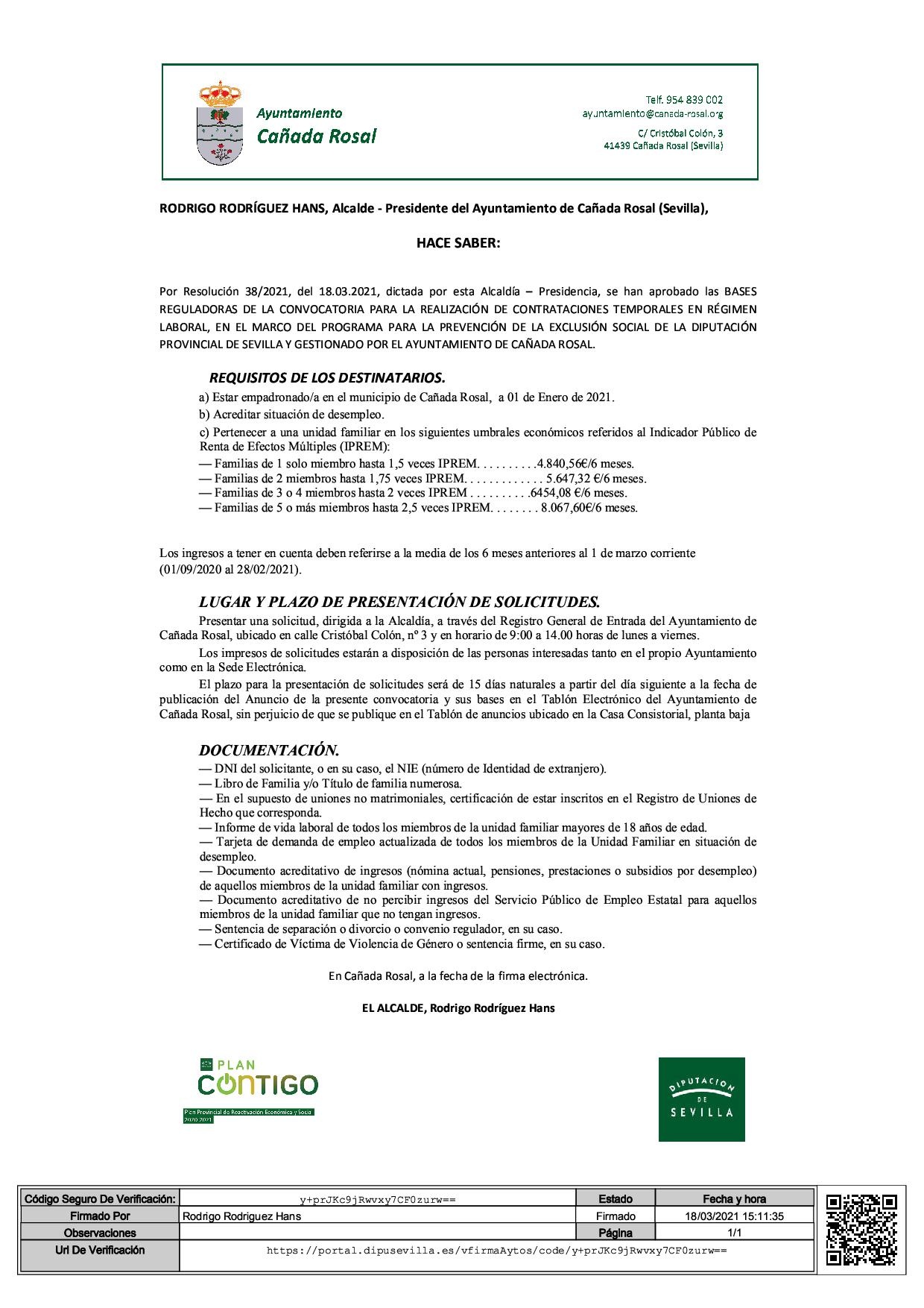 9 - NOTA PRENSA BASES PPES PARA CONTRATACION LABORAL TEMPORAL