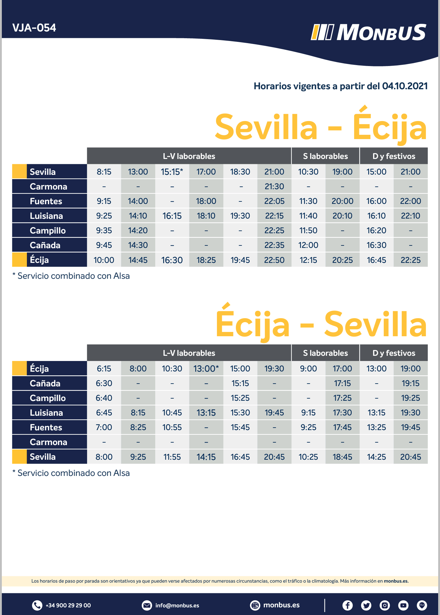 NUEVO HORARIO AUTOBÚS