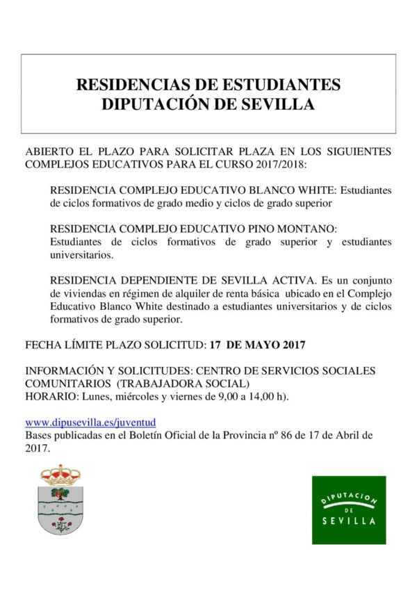 CARTEL SOLICITUD RESIDENCIA DE ESTUDIANTES