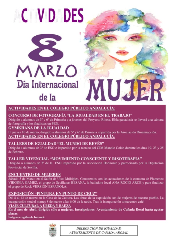 CARTEL GENERAL CON ACTIVIDADES 8M 2016