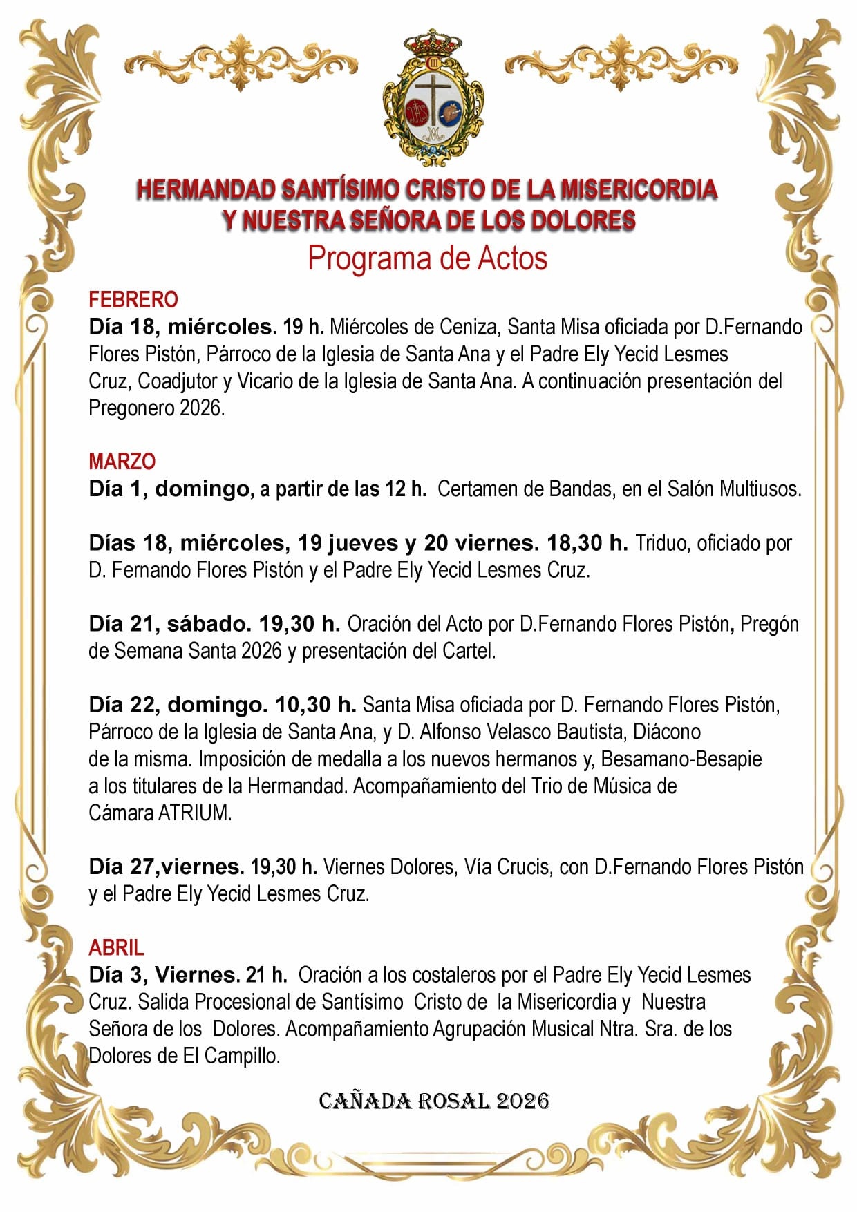 ACTOS HERMANDAD DOLORES