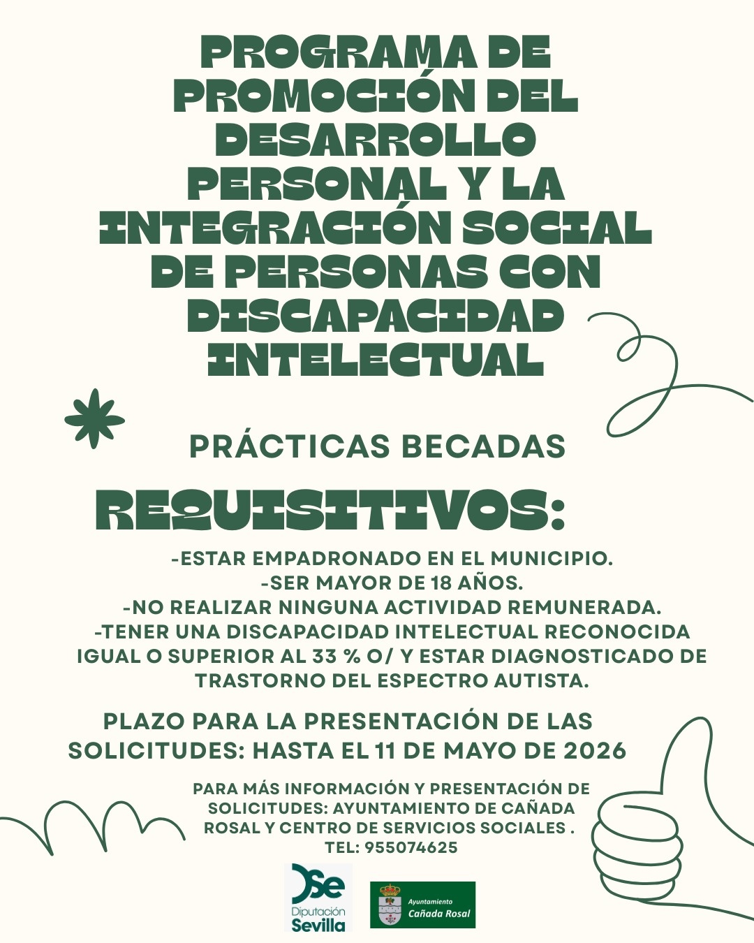 cartel becas discapacidad