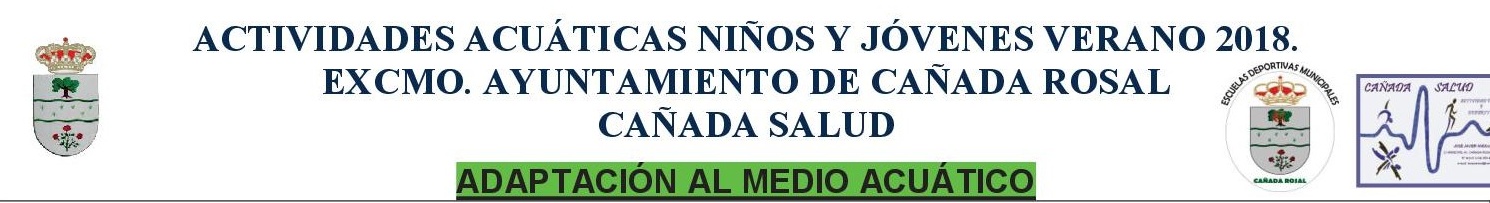 Actividades Acuaticas niños y jovenes verano 2018