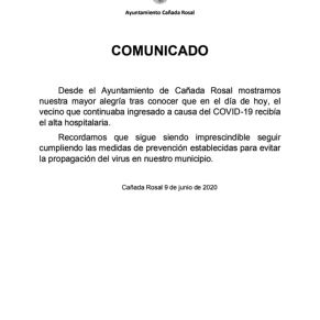COMUNICADO AYTO CAÑADA ÚLTIMO COVID-19