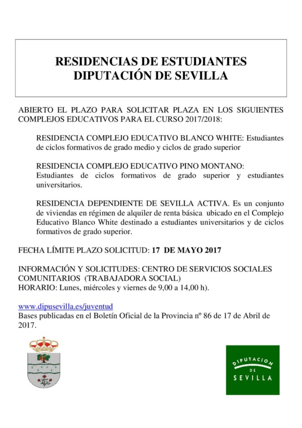 CARTEL SOLICITUD RESIDENCIA DE ESTUDIANTES