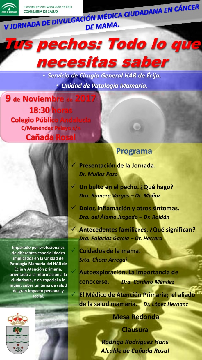 Cartel V Jornada de Divulgación Cáncer de mama