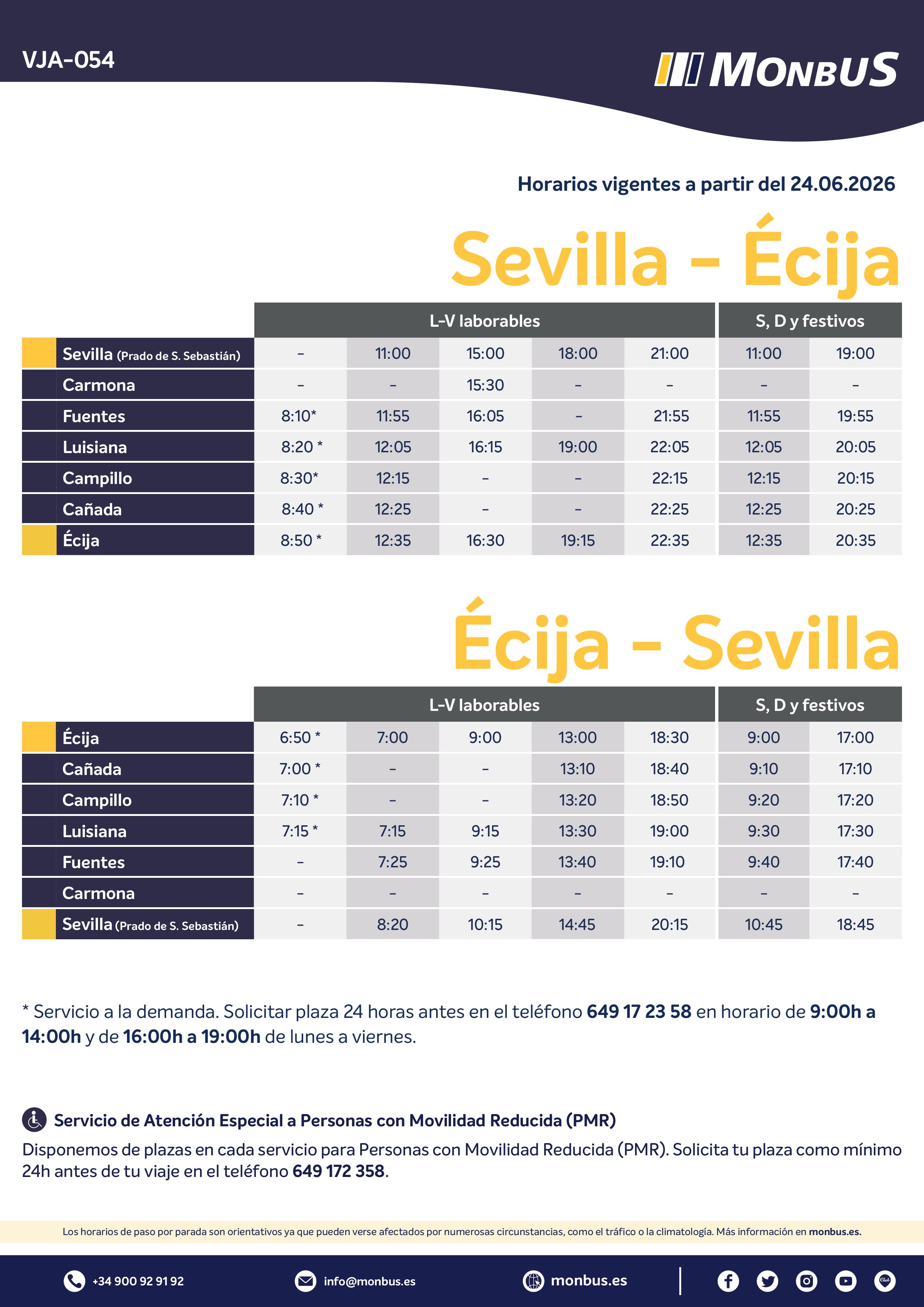 horario autobuses